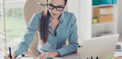 Woman working at desk