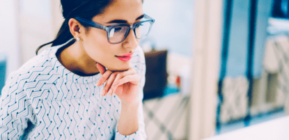 Woman working on computer