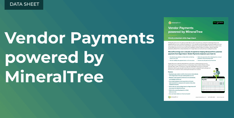Vendor Payments Powered By MineralTree